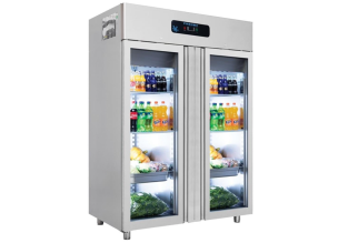 Dulap frigorific snack vertical inox, FRENOX cu 2 usi din sticla, 1200 lt