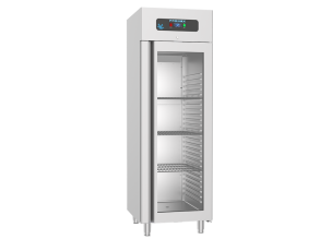 Dulap congelator vertical inox, FRENOX cu 1 usa din sticla, Eficienta Energetica, 700 lt