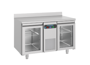 Masa rece FRENOX, profesionala, inox, 2 usi din sticla, 250 lt, 130*60*85 cm