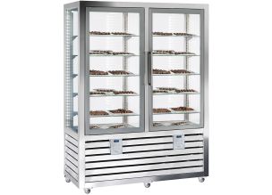 Vitrina congelare verticala, pentru cofetarie gelaterie, 848 lt, 138*62*186 cm
