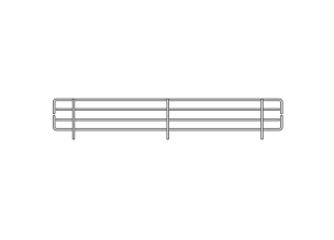 Grilaj lateral 40*8 cm, P25 pentru rafturi metalice gri